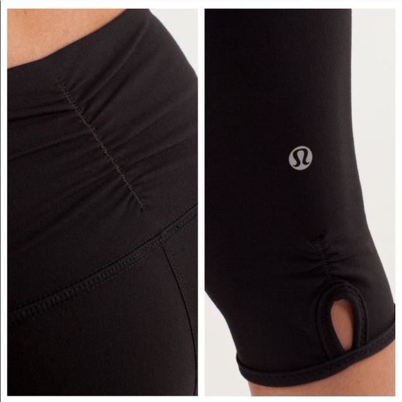 lululemon Dhanurasana Keyhole Crop Leggings Black - Picture 7 of 7
